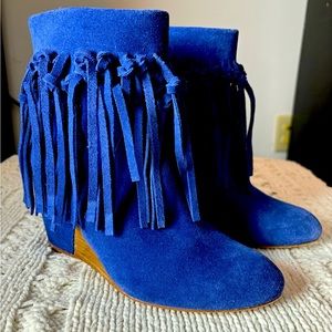 Koolaburra by UGG Blue Fringe Heels Boots Size 10 Women’s